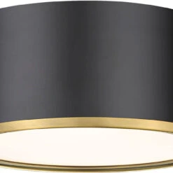 Z-Lite 2303F2-MB-RB Arlo Modern Matte Black & Rubbed Brass 12" Ceiling Light