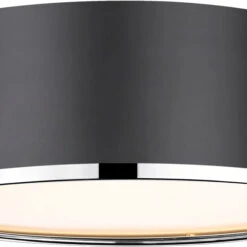 Z-Lite 2303F3-MB-CH Arlo Contemporary Matte Black & Chrome 16" Ceiling Lighting